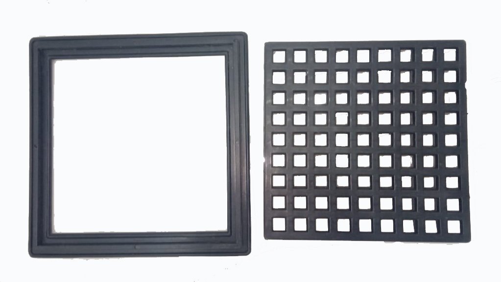 PVCManhole Jali Cover 10×10 (Black) Pack of 2
