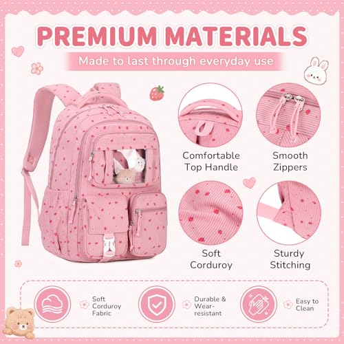 Image of PIG PIG GIRL Kids Backpack for Girls School Bags for Middle School Students Book Bag for Elementary Primary School