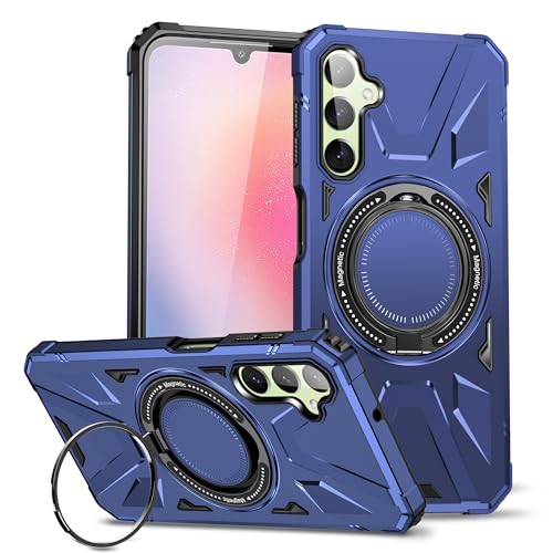 Coque Samsung A54 antichoc noire en TPU rigide avec anneau support magnétique compatible MagSafe
