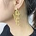 Love Letter Earrings for Women Fashion Dainty Punk Large Long Love Heart Shape Dangle Stud Earrings Statement Trendy Earrings Jewelry Gift (Gold)