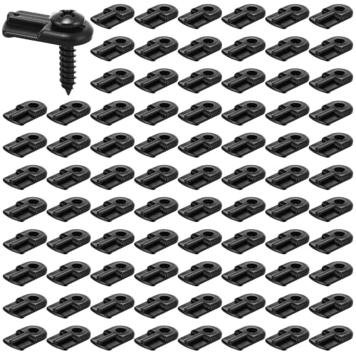 Blulu 96 Pack 13/16 x 1/2 in Flush Window Screen Clip Black Retainer Clip