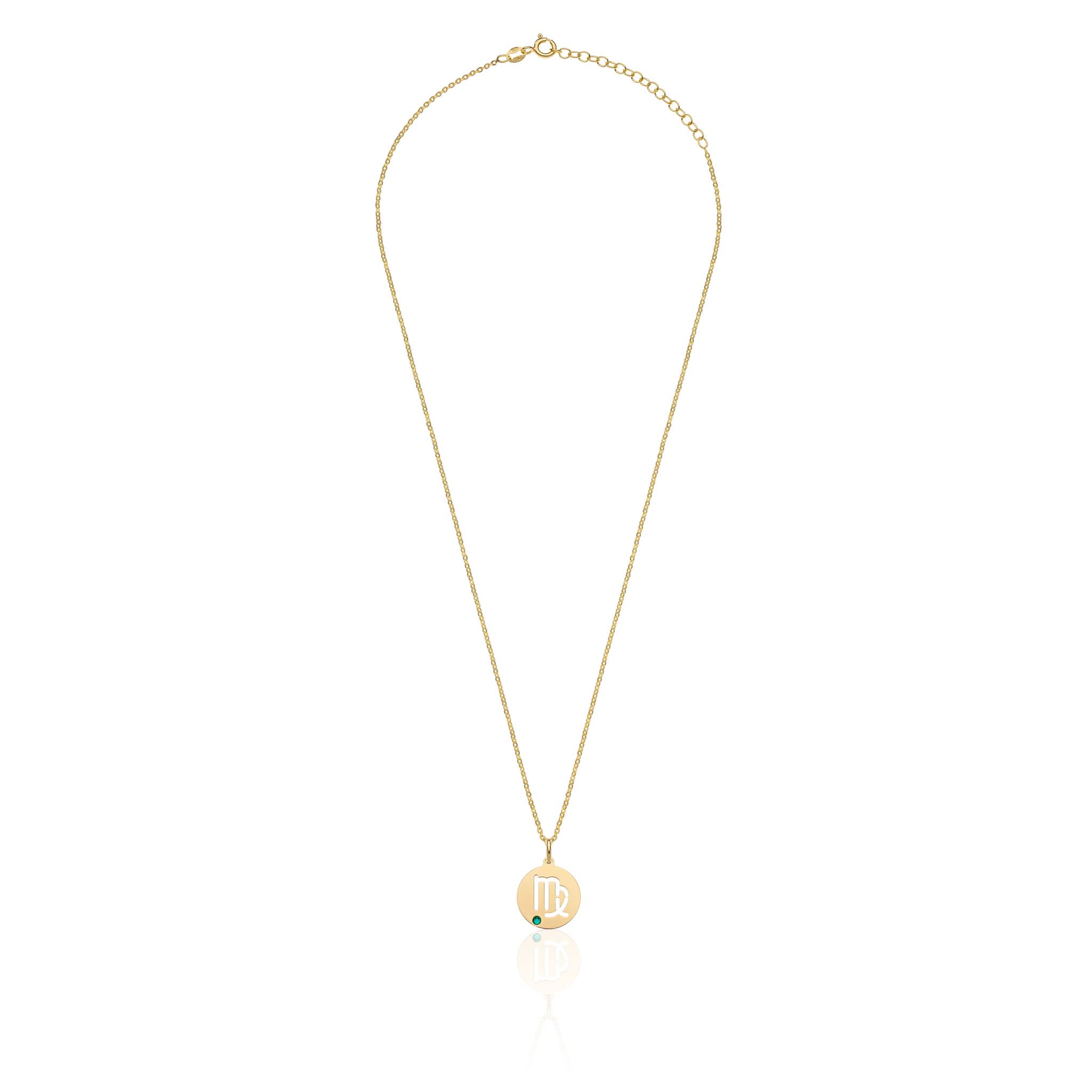 AKA Gioielli® - Virgo Zodiac Necklace in 925 Sterling Silver 18k Gold Plated with Virgo Zodiac Sign Pendant for Women - Image 3