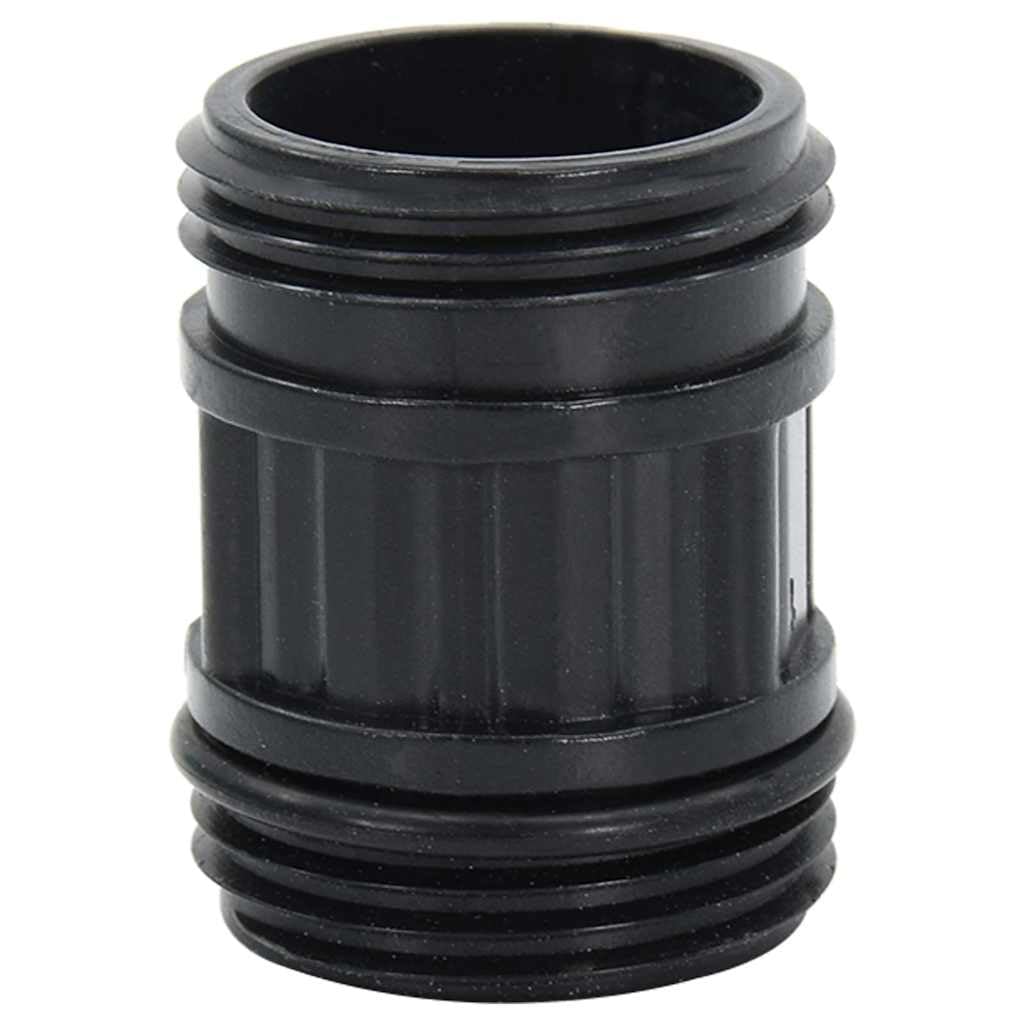 Manguera de aspiración con conectores de PVC negro de 1 pulgada 4 m, manguera de jardín para riego, manguera de agua para jardín, césped, bancal, plantas, verduras, terraza, balcón
