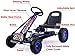 Costzon Go Kart for Kids, 4 Wheel Off-Road Pedal Go Cart w/Adjustable Seat, Steering Wheel, 2 Safety Brakes, EVA Rubber Tires, Ride-On Toys for Boys & Girls, Outdoor Racer Ride On Pedal Car (Blue)