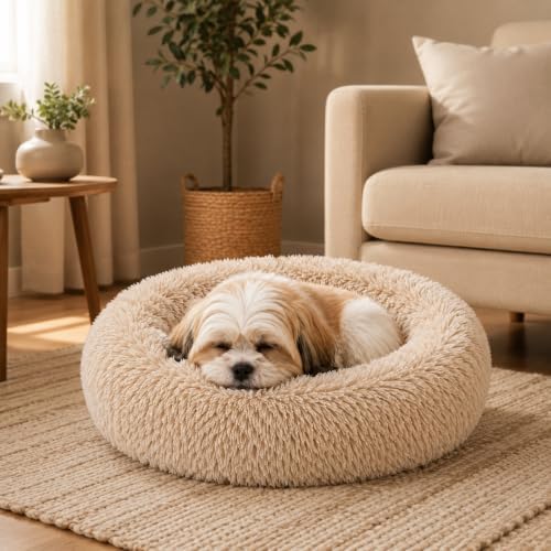 CAMA PET DONUT NUVEM PELUCIA P REDONDA CAMINHA PELUCIADA NINHO CA...