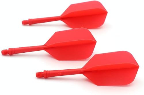 Miniatura 17 de ROST - Eje de dardos y vuelos integrados medianos, forma delgada, juego de 3 Verde