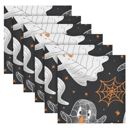 Servilletas de Tela Halloween Fantasmas Tela Pack 6 miniatura 2