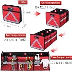 Large Collapsible Trunk Organizer with Multi Pockets, 3 Compartments Storage Organizer for Car, SUV, Minivan… - Image 2
