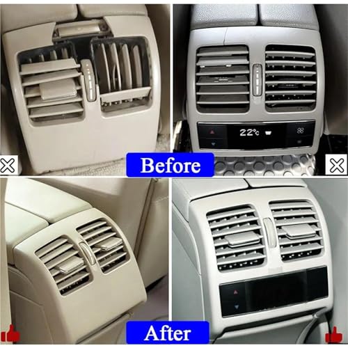 Rejilla ventilación CA coche para Benz W204 C180 C200 panel trasero 4