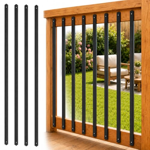 Balustres de terrasse en aluminium noir pour sécuriser vos garde-corps et escaliers de jardin