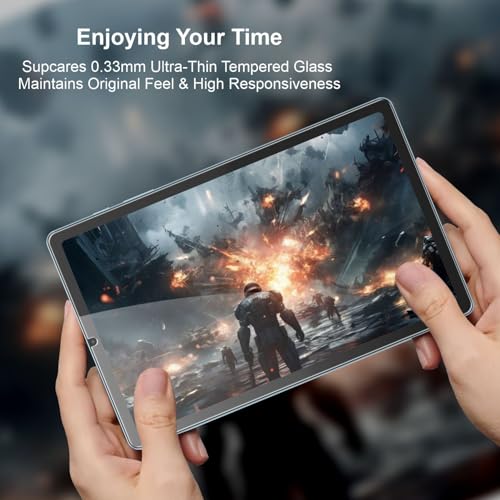 Image of SupCares Tempered Glass for iPad Air M4, M3, M2 and iPad Air (6th, 7th Generation) (11 Inch) With Installation Kit | Military-Grade Gorilla Screen Protector | Edge to Edge Coverage | Transparent