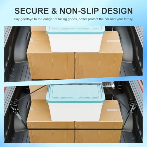 Image of SZYANG 2PCS Retractable Ratchet Straps Compatible with 2019-2026 Dodge Ram 1500 Retractable Tie Down Straps Replacement for 2019-2026 Dodge Ram 1500 Accessories