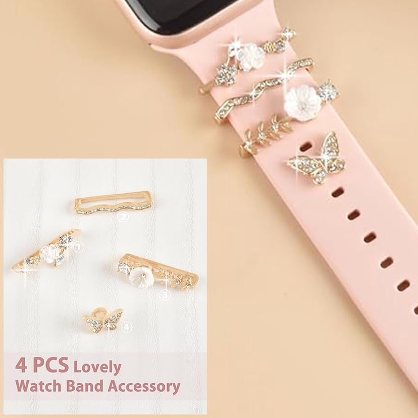 Xininyia Compatible with Disney Magic Band Plus charms with Decorative Bling Rings Loops, For Magic Band+ & Band2.0 Strap Decorations