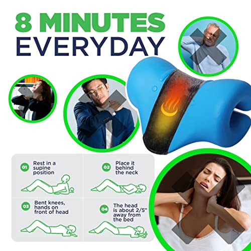 Neck Stretcher, Shoulder Relaxer [Heating Pad Included] 4 Way Usable