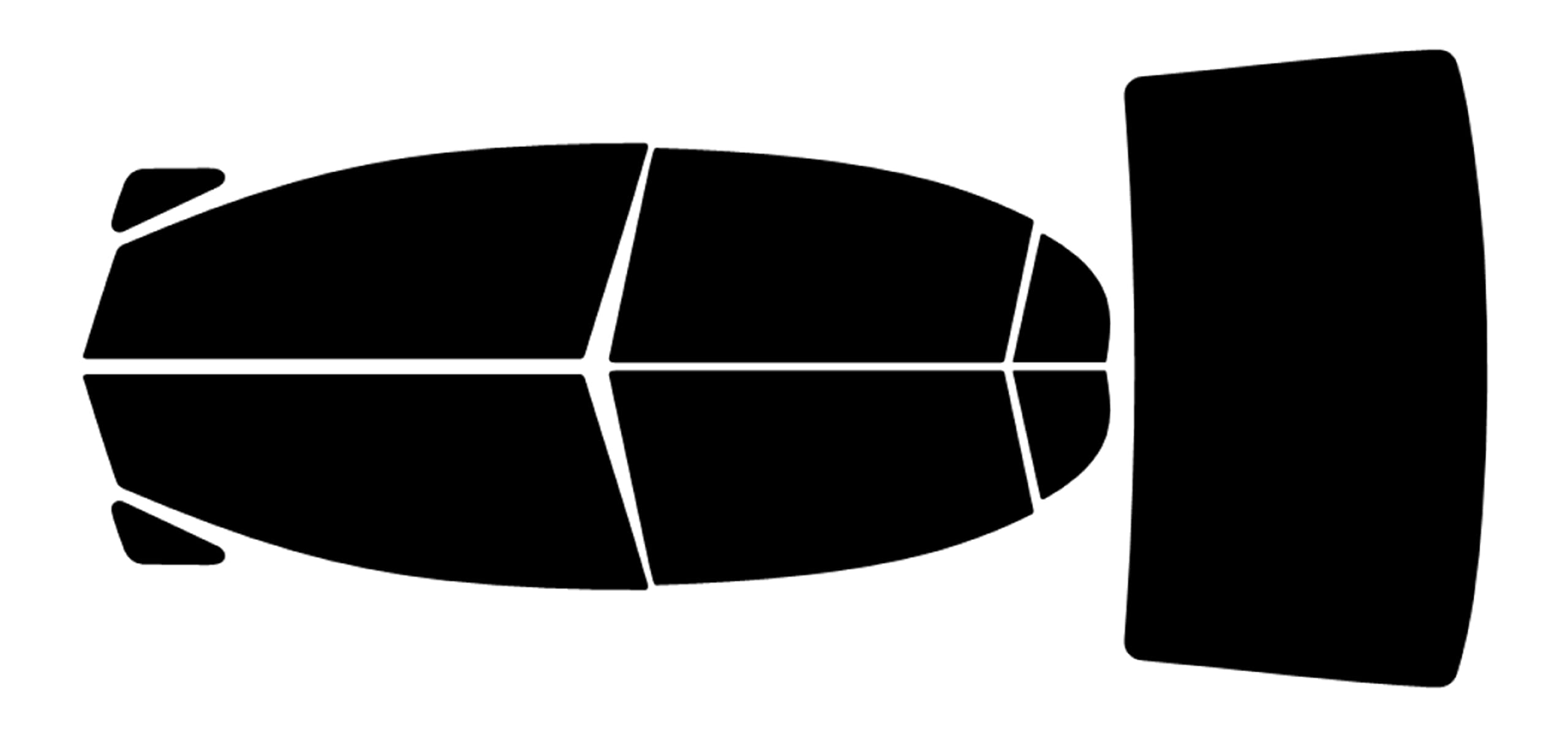 Trueline Automotive Window Tint Film for Honda Civic Sedan 2006-2011 - Customizable All Side and Back Windows - Pre Cut Window Tint for Car Windows