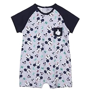 CERDÁ LIFE’S LITTLE MOMENTS Vêtements pour Bébés de Garçon en 100% Coton | Grenouillère D’Été à Manches Courtes-Licence Officielle Disney Ensemble de sous Bambins, Bleu, Taille Unique
