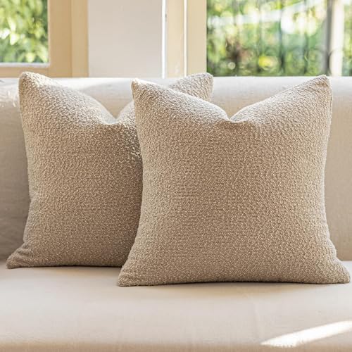 GEEORY Decorative Throw Pillow Covers 20x20 Inch Pack of 2,Textured