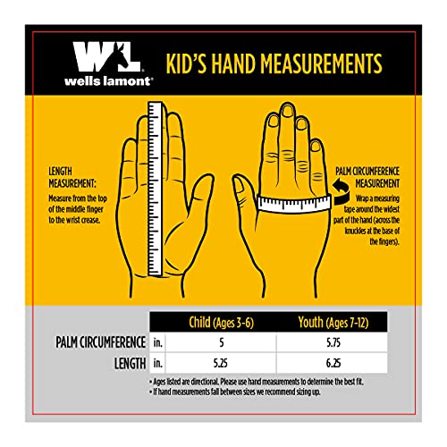 Wells Lamont Kids Genuine Leather Work Gloves, Kids Garden Gloves, Ages 3-6 (1129C)3