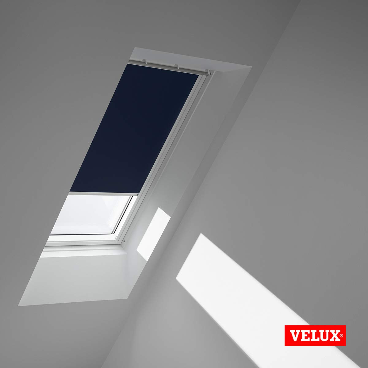 VELUX Original Store Occultant, Cadre Blanc, MK04, Bleu Foncé