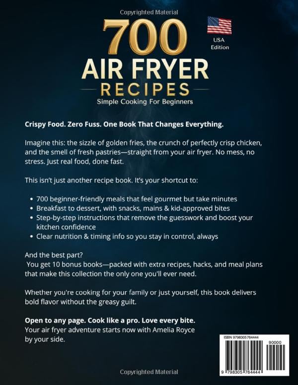 Air Fryer Cookbook Simple Cooking for Beginners: 700 Recipes, Easy Air Fryer Recipes for Everyday Cooking - Image 2
