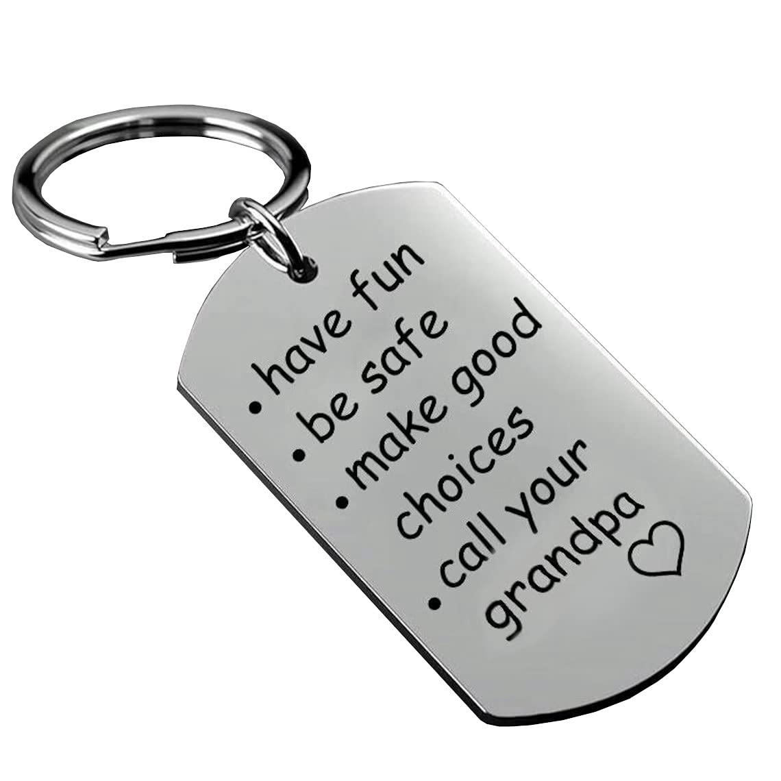 Roy Rose JewelryCall Your Grandma Grandpa Mom Dad Aunt Uncle Sister Brother Nana, Have Fun Make Good Choices Keychain