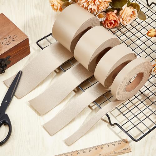 GORGECRAFT 1.5 Inch Wide Lychee Pattern Leather Strap 79 Inch Long Double-Sided Imitation Leather Strips Flat Leather Cord for DIY Craft Projects Pet Collars Belts Handle Jewelry Making - Image 4