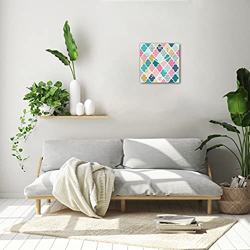 Horloge cuisine en verre lisible grâce aux aiguilles blanches Points Doodle - 5