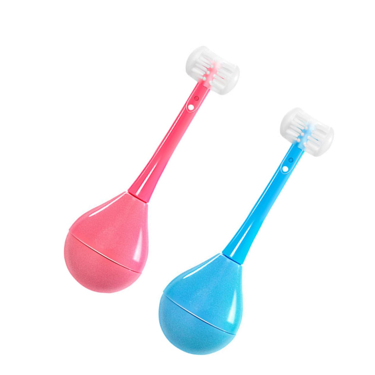 SHERCHPRY 2pcs Cartoon Toothbrushes Portable Tumbler Design for Easy Cleaning Soft Bristles for Gentle Care for Childrens Enamel Protection and Removal