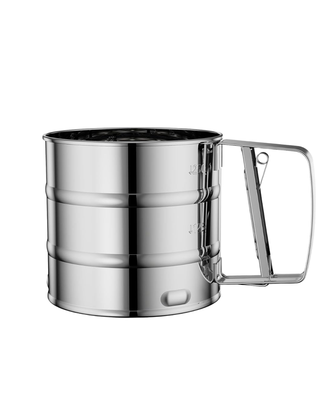 Flour Sifter Atta Chalni Stainless Steel Hand Press 4 Cup Large Capacity Flour Sieve for KitchenManual Flour Sifter for Atta, Baking Cake, Bread, Sugar & Coffee Baking Tool-picture-14