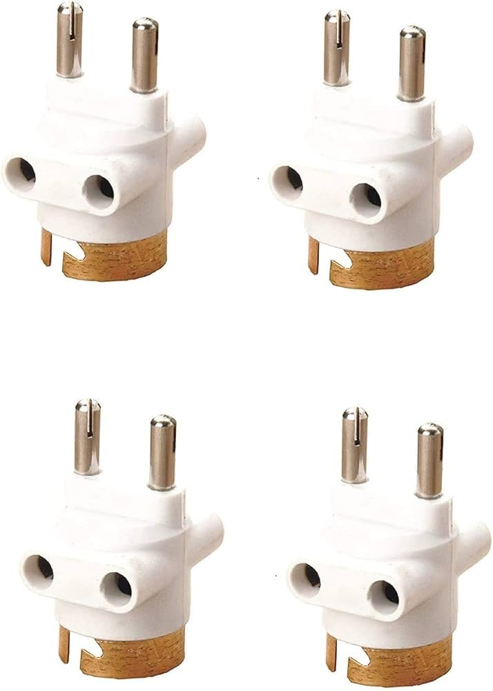 SEER 2 pin bulb holder Parallel Adapter, Multi Pendant Adapter with Light Bulb and Plug Socket, 2 pin Holder Brass Connector, Lightweight & Easy to Carry (Pack of 4)-picture-16