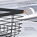 TQVAI Kitchen Dish Drying Rack Metal Dish Drainer with Full-Mesh Silverware Utensils Basket Holder, Black