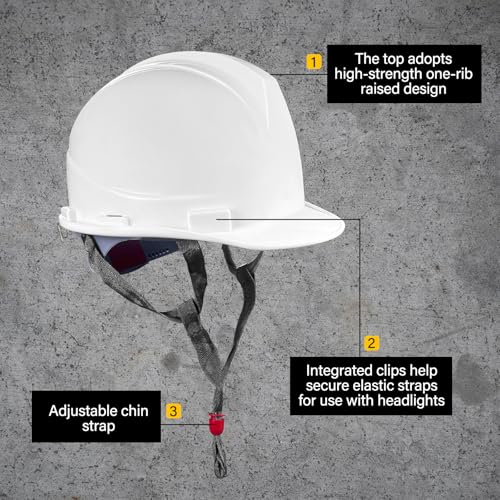 Cascos duros de construcción blancos con trinquete a granel para seguridad de personal 2