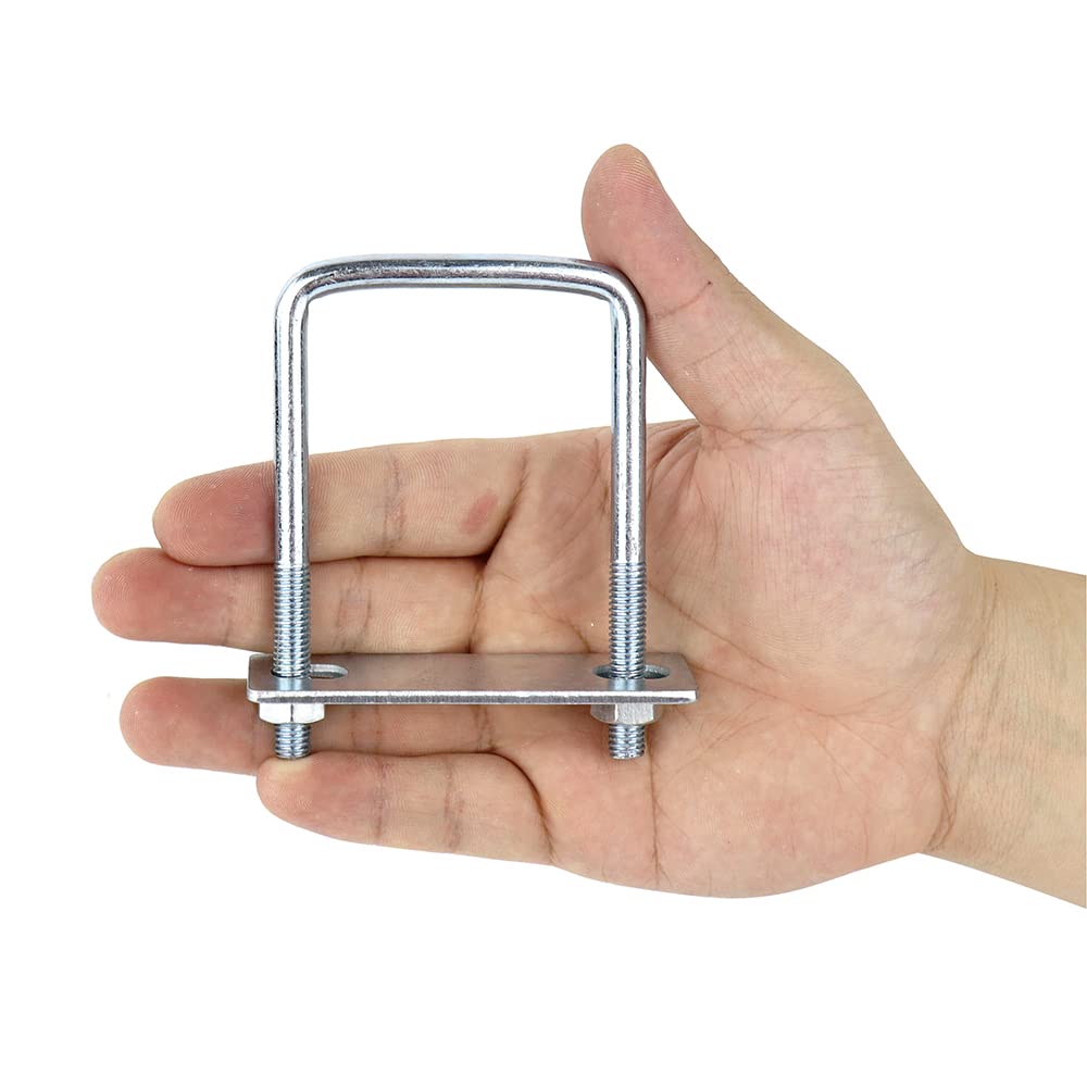 CertBuy 8 Pack Square U-Bolts 2-1/2"""" Inner Width 100mm Length 304 Stainless Steel U Bolts With Washers And Nuts Replacement Parts And Accessorie~p139082710 - View #11