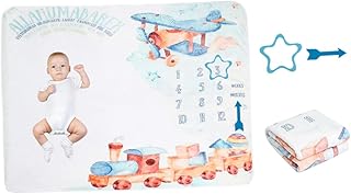 Totority 1 Conjunto De Cobertor De Marco Mensal Cobertor De Marco Mensal Cobertor De Foto Infantil Cobertor De Anúncio De Bebê Cobertor Infantil De Flanela Cobertor De Bebê Cobertor