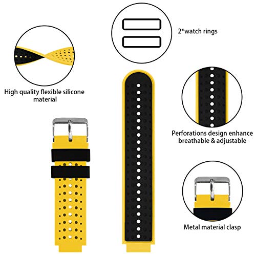 Image of Band Compatible with Garmin Forerunner 235, Soft Silicone Replacement Watch Band Strap Wristband for 220 /230 /235 /620 /630 /735XT /235 Lite Smart Watch for Women Men