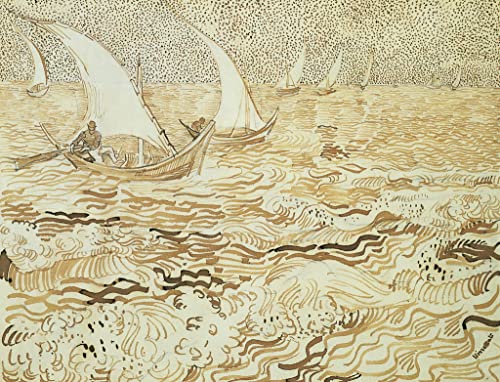 Tableau paysage marin Van Gogh pour d&eacute;coration chambre d'adulte zen