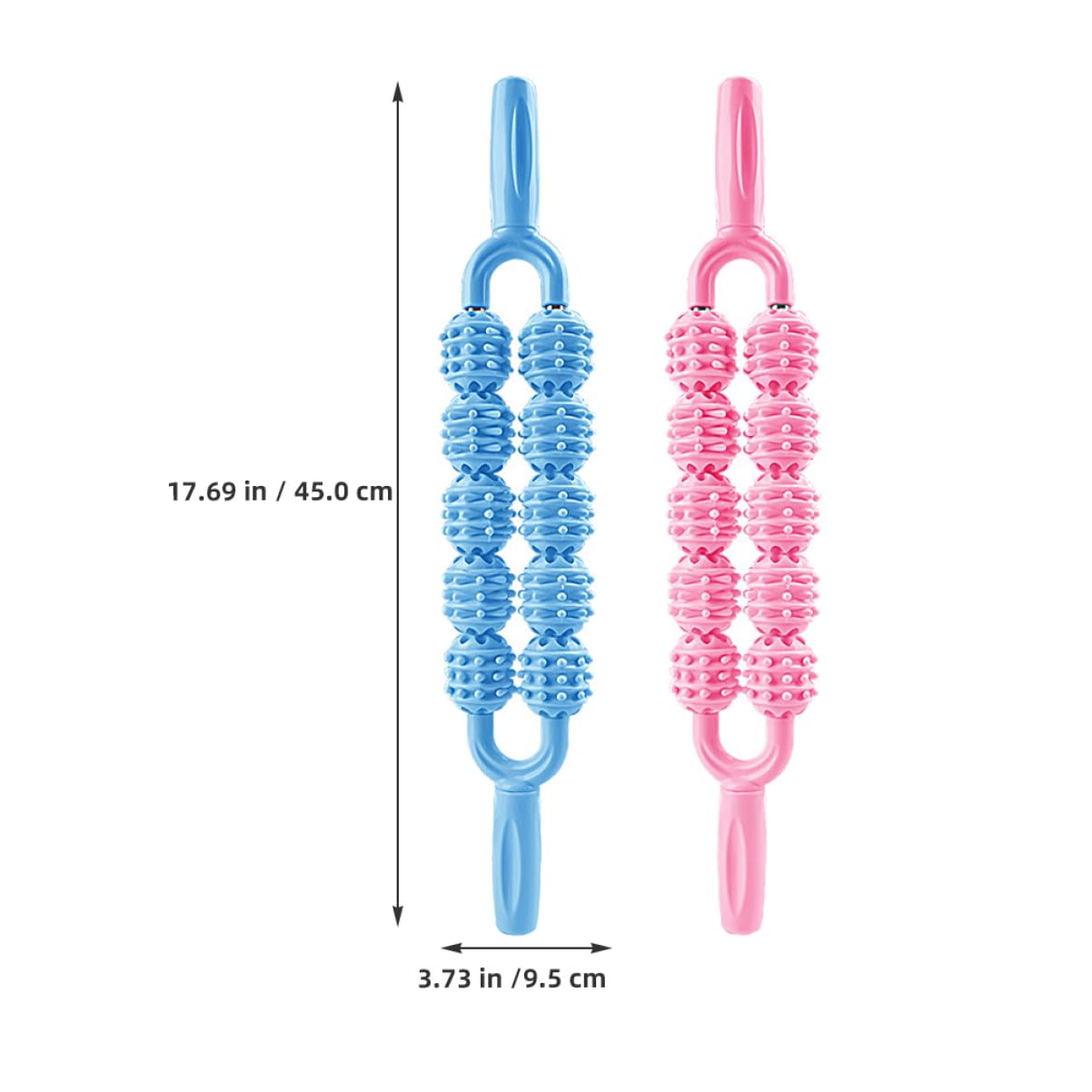 IWOWHERO Deep Tissue Massage Stick Pcs Muscle Roller Stick for Leg Back Neck Plastic Metal Construction for Yoga and Athletes