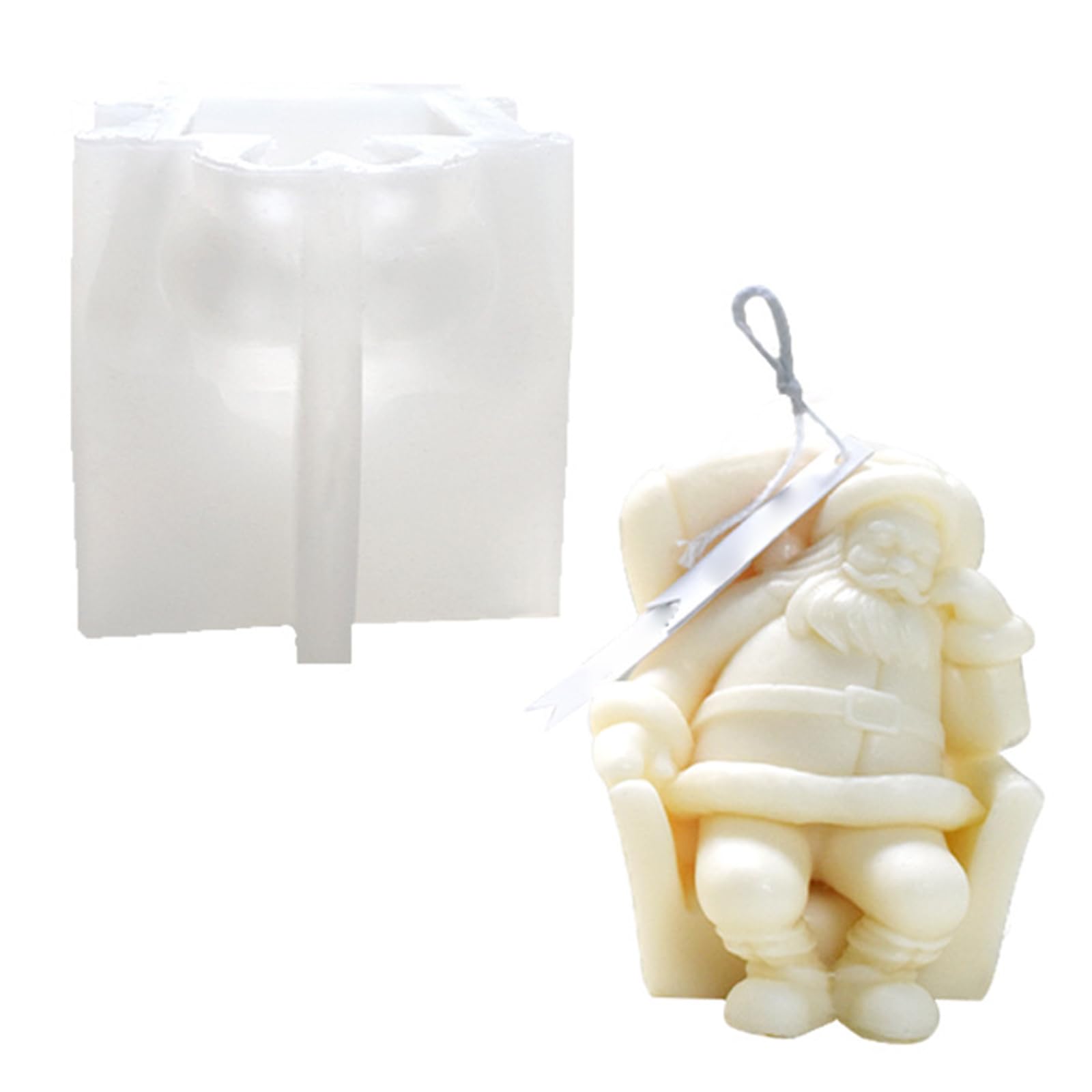 Buxuaaaa Christmas Mold Food Grade Silicone Non Stick Easy to Demold for Soap Plasters Ornament Home Decoration Silicone Molds for Making Molds for Resin