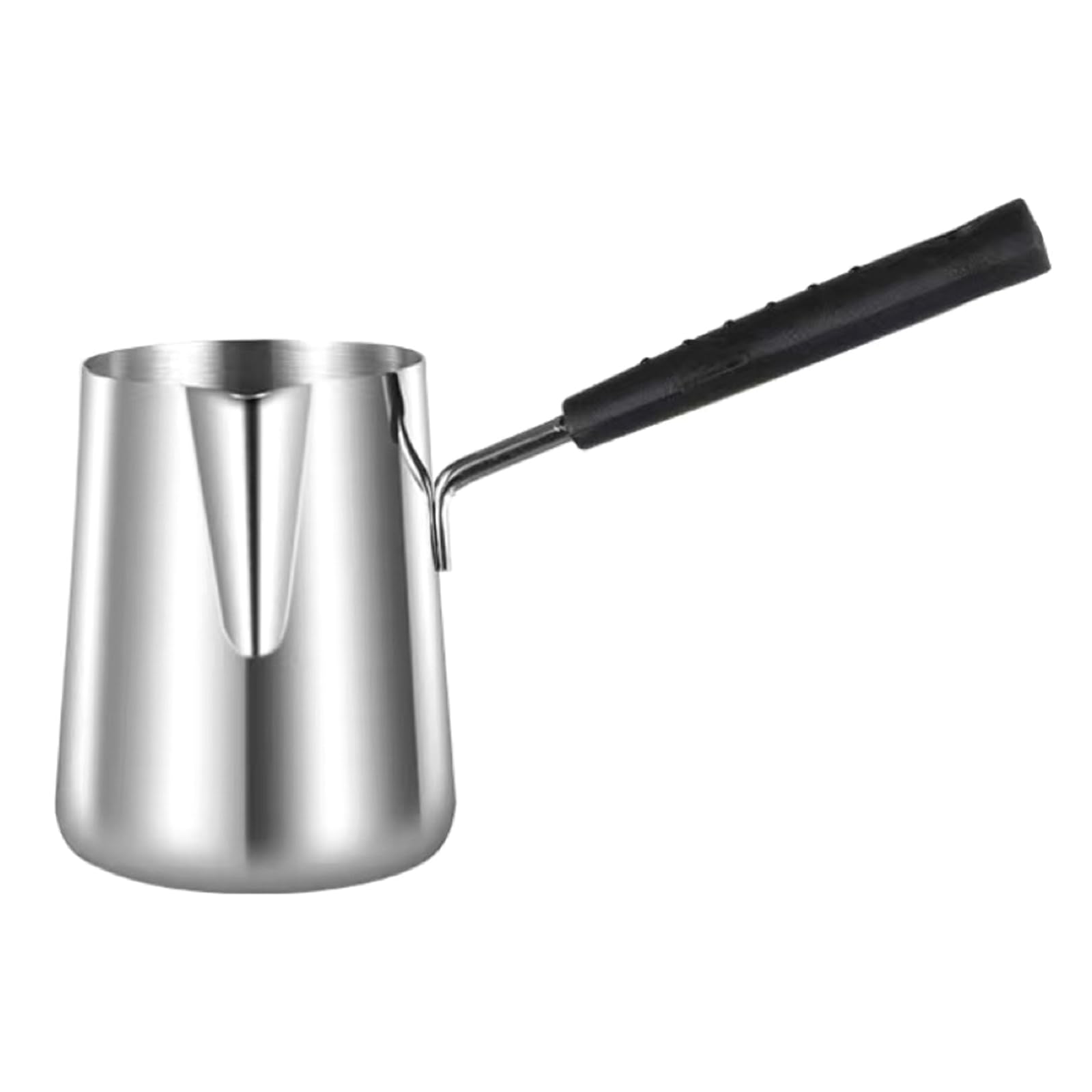 HZBB Milk Frothing Cup Rustproof Stainless Steel Materials Ergonomic Long Handle Chocolate Melting Pan Coffee Frother Milk Frothing Pitcher