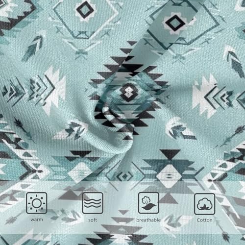 Geometric Tribal Teal Toddler Girls Panties, Girls Briefs, 2T–8 Years3