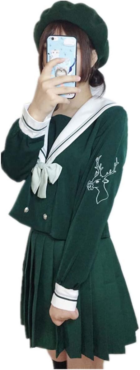 Amazon 小松丸 草色 蝶結び付き セーラー服 半袖 前開き ボタン式 鹿の刺繍 ベレー帽付き 女子高校生 卒業式 入学式 春夏 制服 5セット 5点のセットb ベレー帽付き M コスプレ 仮装 通販 Amazon 小松丸 草色 蝶結び付き セーラー服 半袖 前開き ボタン式 鹿の刺繍 ベレー帽付き 女子高校生 卒業式 入学式 春夏 制服 5セット 5点のセットb ベレー帽付き M コスプレ 仮装 通販