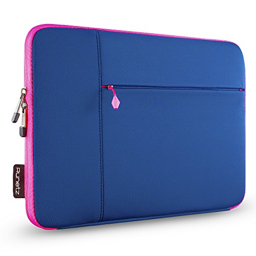 Runetz Sleeve for MacBook 12 inch Sleeve Neoprene Case with Accessory Pocket with Retina Display and fit Other Laptop up to 12 inch, Navy