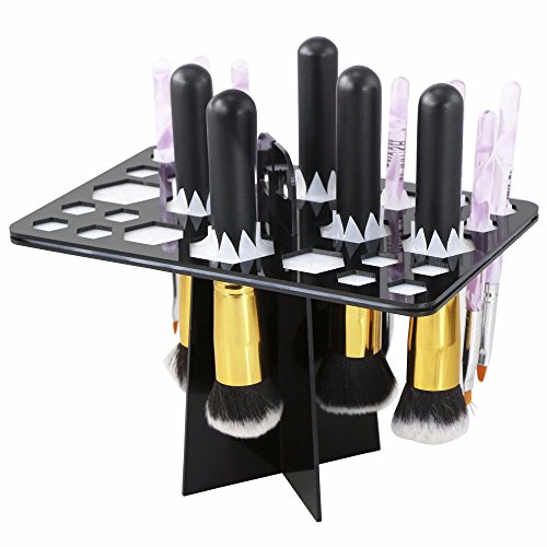 Kinghard Makeup Folding Collapsible Air Drying Cosmetic Brush Organizing Tree Rack Holder