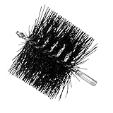 6 Inch Poly Round Chimney Cleaning Brush, 1/4 NPT Fitting, Masonry Flue Compatible