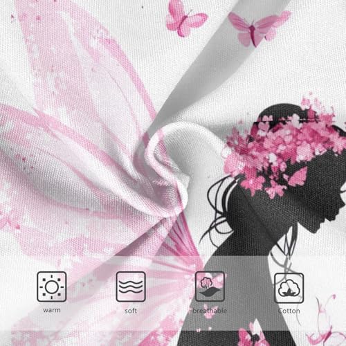 Toddler Briefs, Fairy Flower Butterfly Pink Cotton Underwear for Girls, 2T–8 Years3