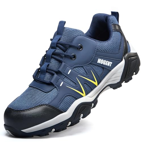 Image of Hogent Steel Toe Shoes for Men Lightweight Comfortable Non Slip Work Shoes Women Puncture Proof Safety Sneakers for Industrial Construction & Daily Life