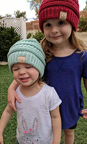 Image of Funky Junque Kids Baby Toddler Ribbed Knit Children's Winter Hat Beanie Cap
