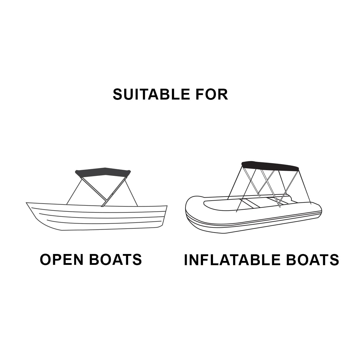 Oceansouth Whitewater 2 Bow Bimini Top con Avvio di Archiviazione Integrato