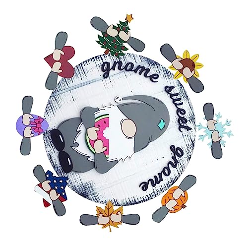 Alipis Unique Gnome Doorplate Wooden Door Hanging Ornament Home Decor Entryway Decor Diy Door Sign