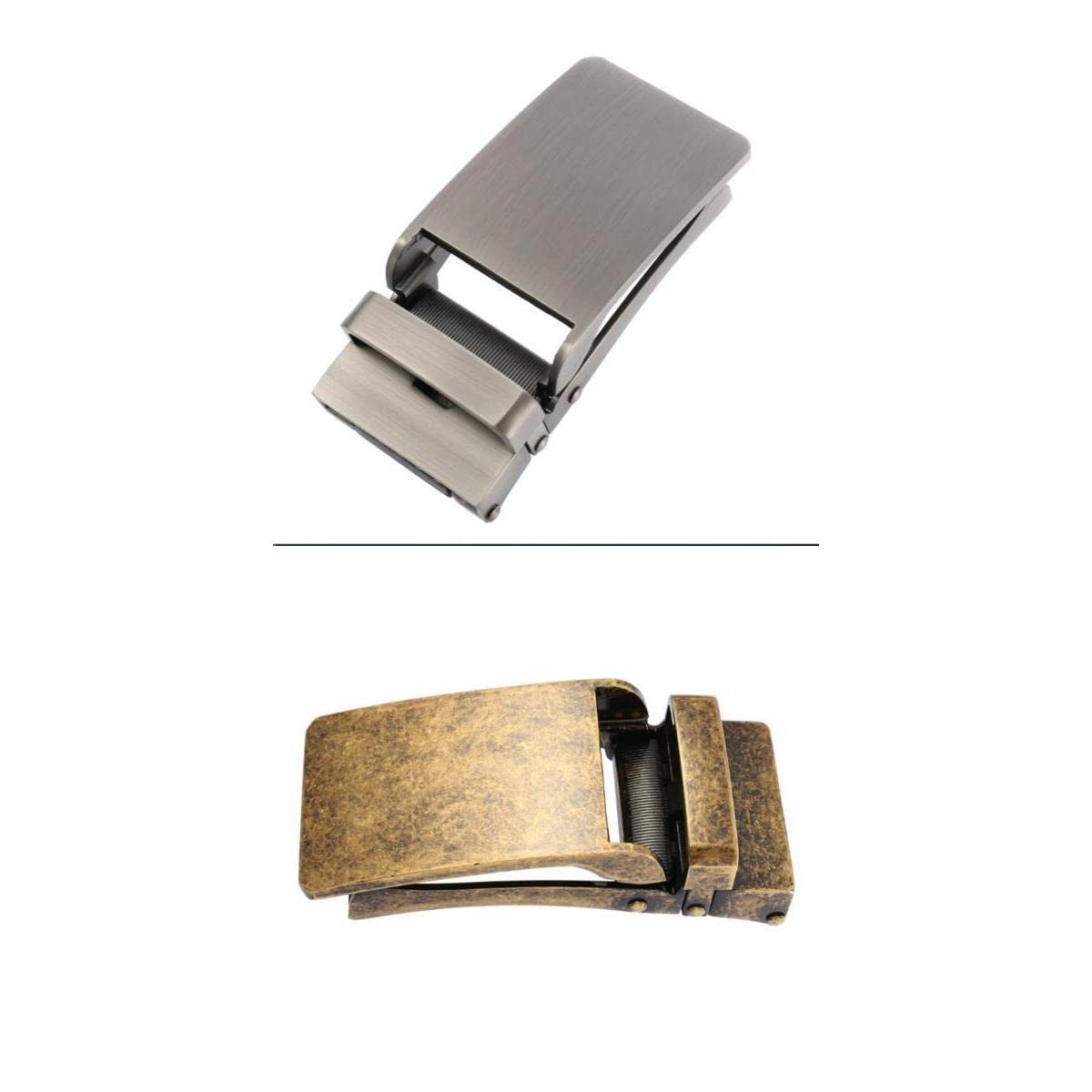 heavenglow 2 pieces rectangle automatic buckle for 30-31mm belt silver and copper|2 belt buckle|clothing shoes & accessories | mens accessories | belt buckles